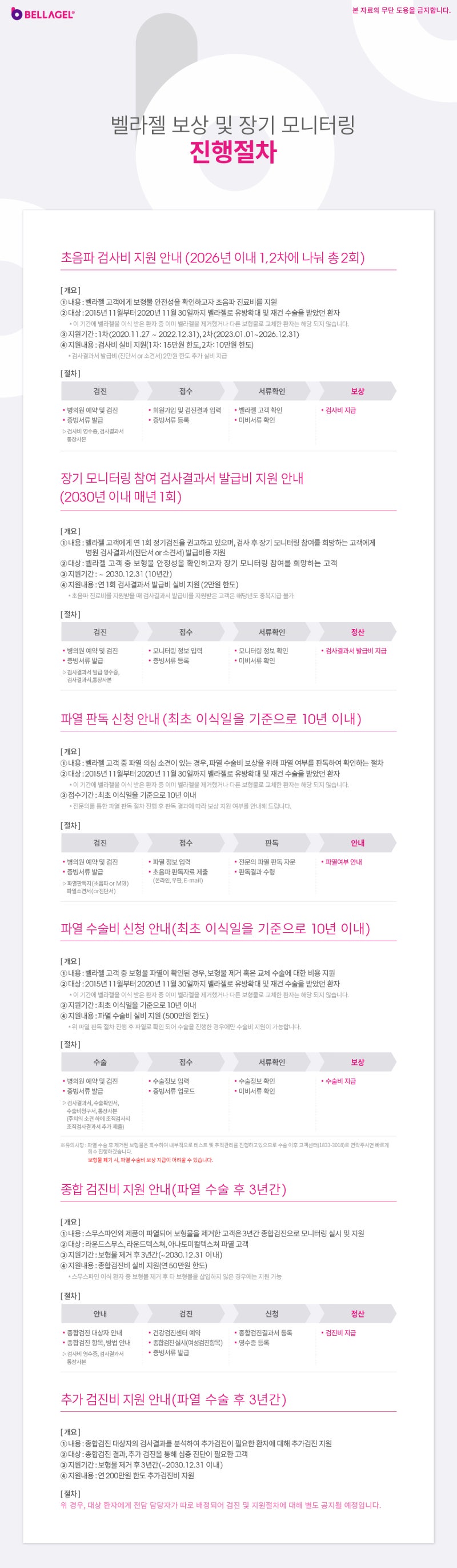 벨라젤 보형물 '2차 초음파 검사비' 보상 절차 안내 [아모라타 성형외과]